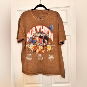 NovaMen: Brown Graphic T-Shirt